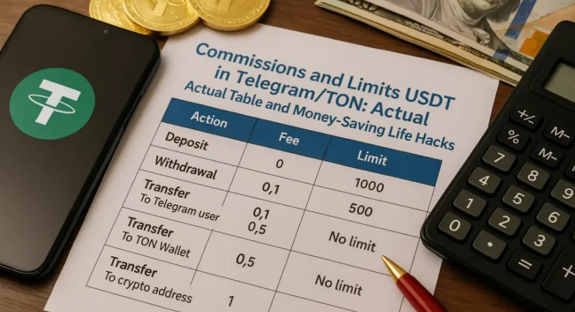 Комиссии и лимиты USDT в Telegram/TON: актуальная таблица и лайфхаки экономии