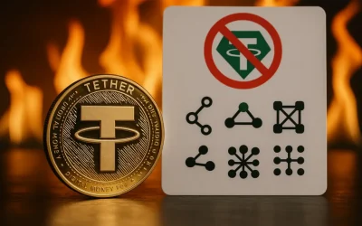 Tether прекращает поддержку USDT на пяти сетях с 1 сентября 2025