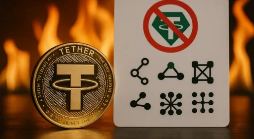 Tether прекращает поддержку USDT на пяти сетях с 1 сентября 2025
